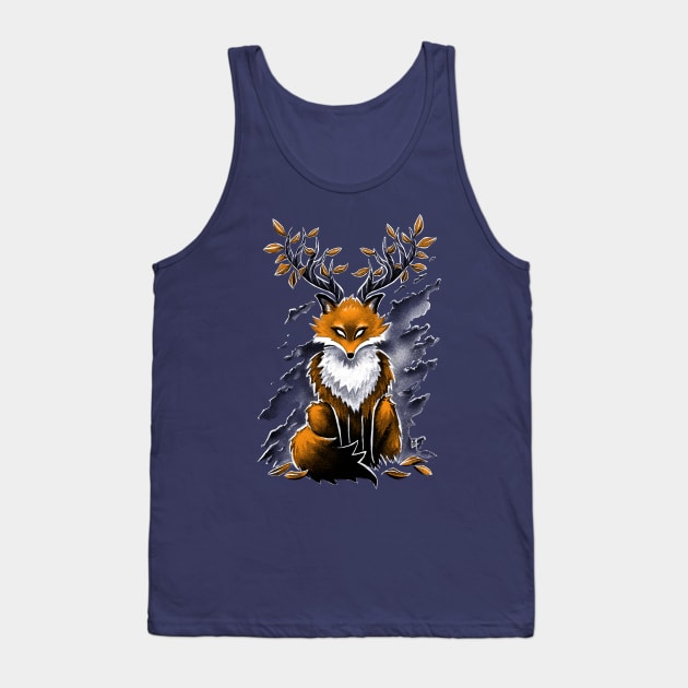 Deer Fox Tank Top by c0y0te7